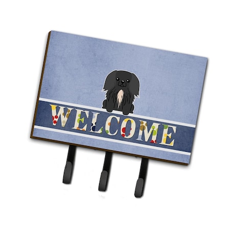 Carolines Treasures Pekingnese Black Welcome Leash or Key Holder BB5688TH68